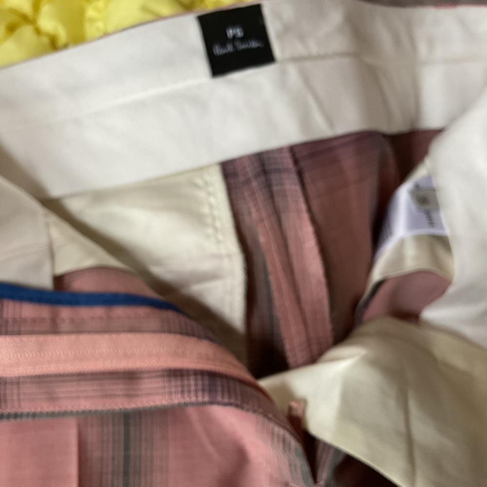 Paul Smith Pink Plaid Trousers, New, 36 - Picture 8 of 11